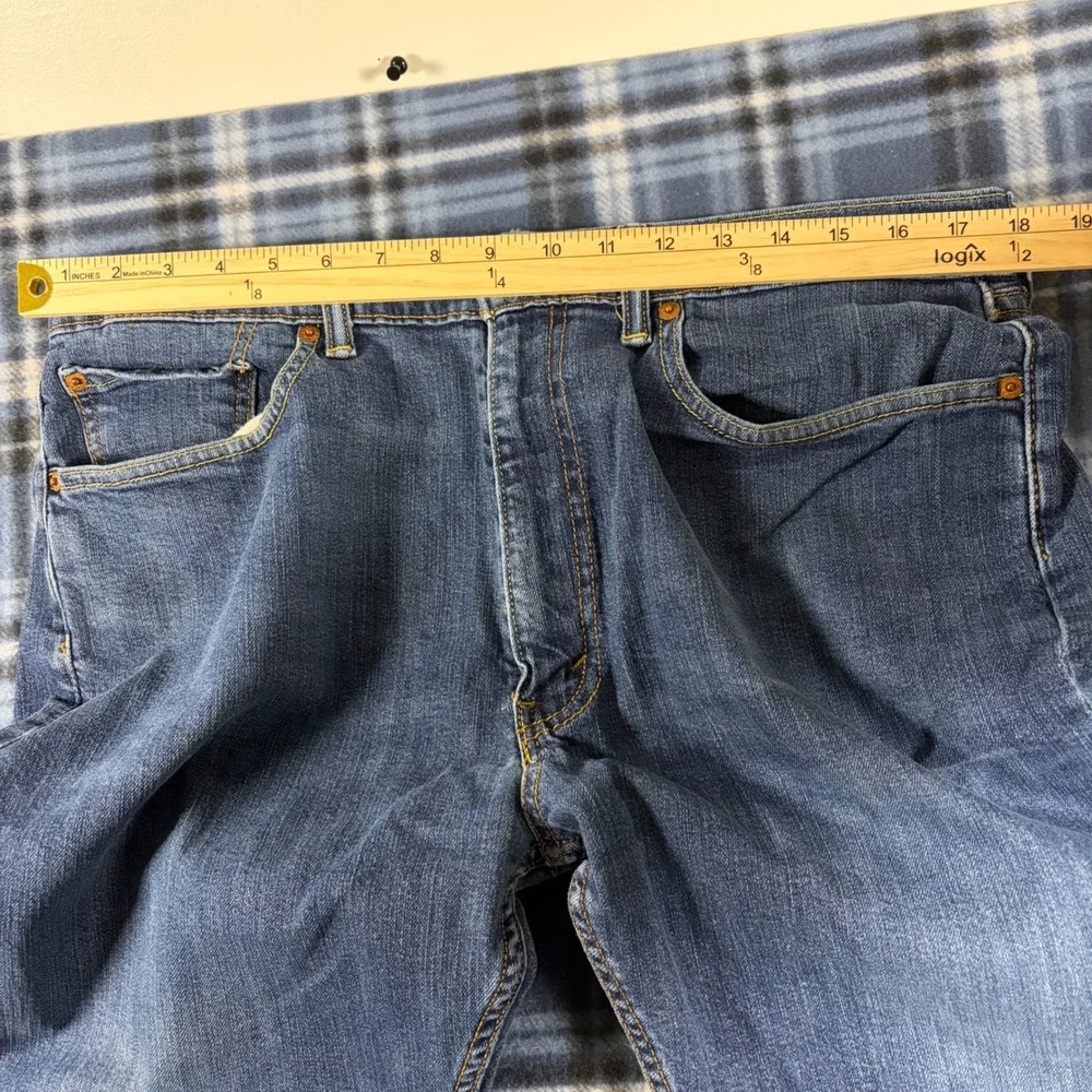 Levis 505 Regular Fit Straight Leg Jeans Mens 36x30 Medium Wash Blue 00505-1408